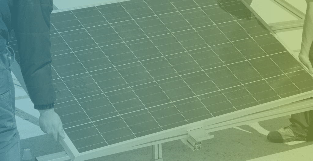 Close-up of solar panels.